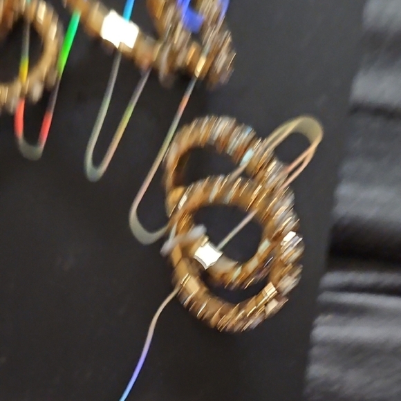 Crystal Avenue Gold Stretchy Crystal Rhinestone Gem Rings Bracelets Jewelry Set - Picture 5 of 6